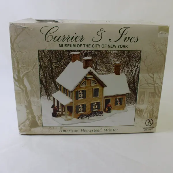 Currier & Ives Museum City NY American Homestead Winter Village House