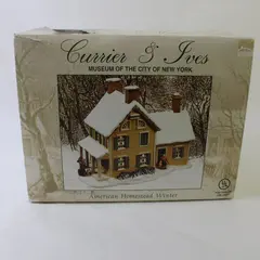 Currier & Ives Museum City NY American Homestead Winter Village House