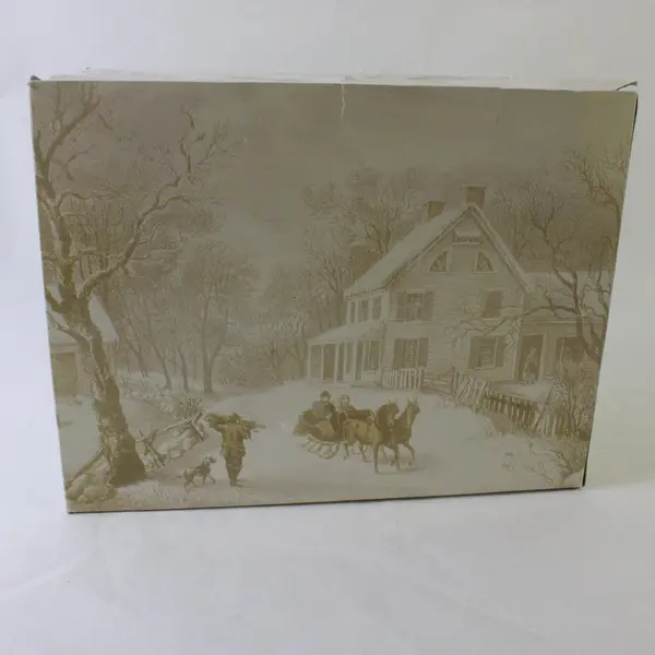 Currier & Ives Museum City NY American Homestead Winter Village House