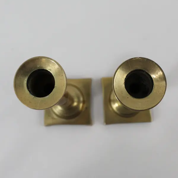 Set of 2 Vintage Brass Taper Candlestick Holders 7"