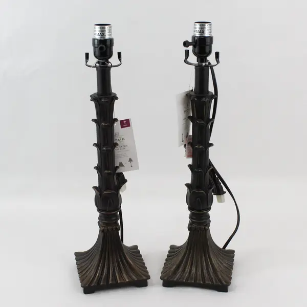 JCPenney Home Set of 2 Bronze Tulip Table Lamp Bases No Shades