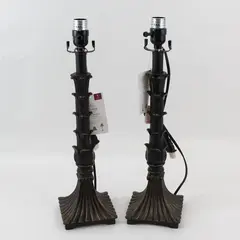 JCPenney Home Set of 2 Bronze Tulip Table Lamp Bases No Shades