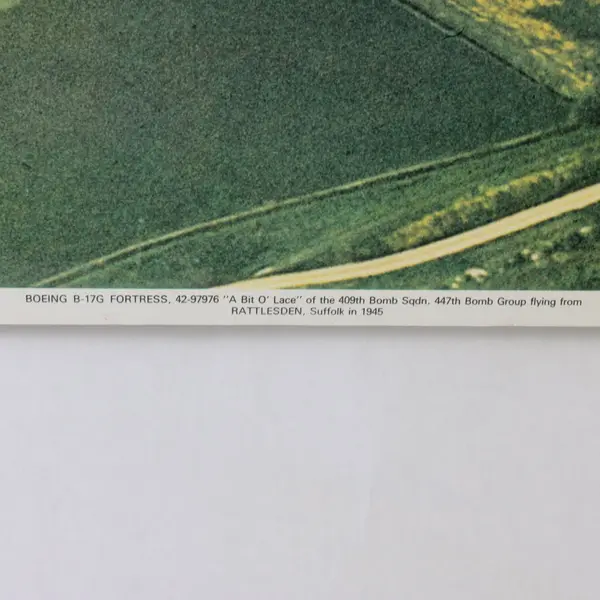 Vintage Plaistow Pictorial Poster Boeing B-17G A Bit O' Lace 24.5"X35"