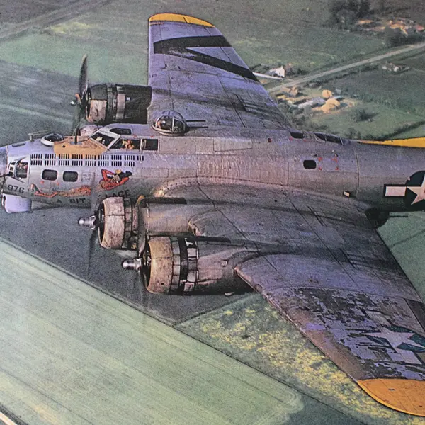 Vintage Plaistow Pictorial Poster Boeing B-17G A Bit O' Lace 24.5"X35"