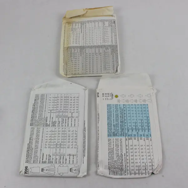 Lot of 3 Sewing Patterns Butterick 3712 McCalls 8807 Simplicity 7096