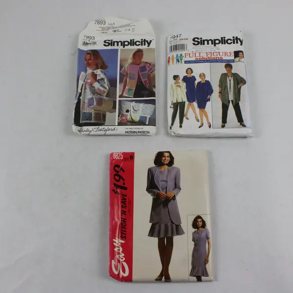 Lot of 3 Sewing Patterns McCall's Simplicity 6825 7947 7893
