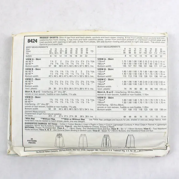 Lot 3 McCall's Patterns 8423 8424 8845 Miss Size 18 20 20-22