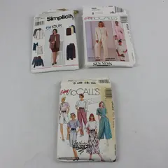 Lot of 3 Plus Size Sewing Patterns Simplicity McCall's 7291 8093 5205