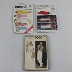 Lot of 3 Sewing Patterns Butterick 3680 6442 Simplicity 8999 Size 12-24