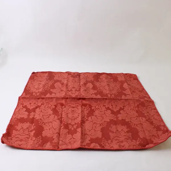 Set of 10 Burnt Orange Damask Cloth Napkins 17" Square