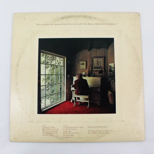 Paul Williams Just An Old Fashioned Love Song 12" Vinyl LP SP4327