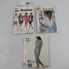 Lot of 3 Sewing Patterns Simplicity 7482 8447 McCall's 3285 Mixed Sizes