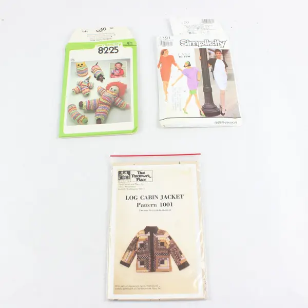 Lot 3 Sewing Patterns Simplicity 7161 8225 That Patchwork P1001