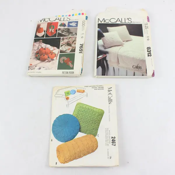 McCall's 7651 2467 8312 Sewing Pattern Lot of 3