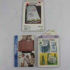 Lot of 3 Sewing Patt Simplicity 6134 Vogue 8289 Truly Treasures Colorful Clown