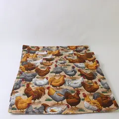Set of 6 Multicolor Chickens in Field Placemats 12"x15"