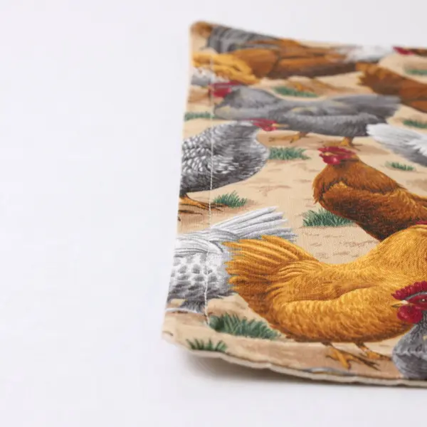 Set of 6 Multicolor Chickens in Field Placemats 12"x15"
