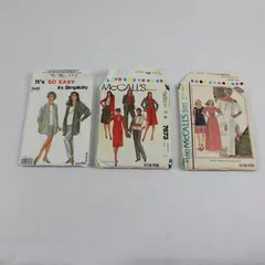Vintage Lot of 3 Sewing Patterns McCall's 7673 5111 Simplicity 7406 Mixed Sz