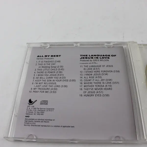 Scott Wesley Brown Double Play CD All My Best The Language Of Jesus Is Love