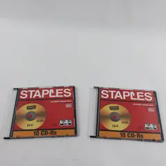 Lot of Two Cases of 10 CD-Rs Staples Recordable 700 MB/ 80 min