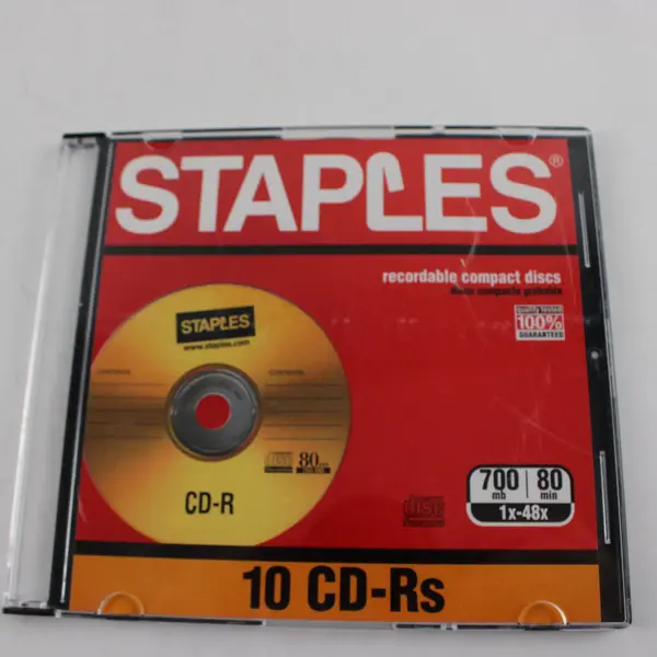 Lot of Two Cases of 10 CD-Rs Staples Recordable 700 MB/ 80 min