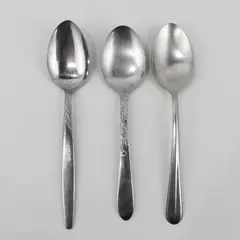 3-Piece Stainless Steel Soup Spoon Lot Assorted Brands & Patterns