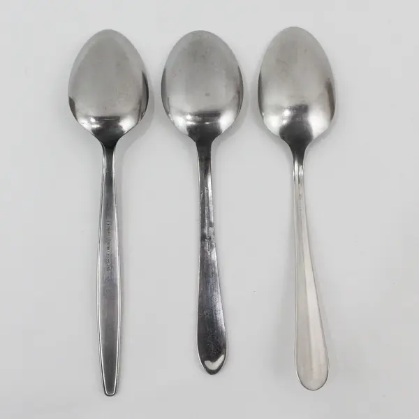 3-Piece Stainless Steel Soup Spoon Lot Assorted Brands & Patterns