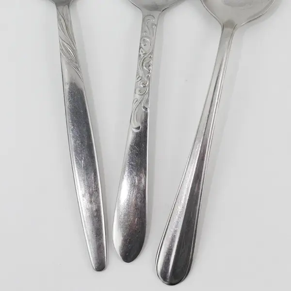 3-Piece Stainless Steel Soup Spoon Lot Assorted Brands & Patterns