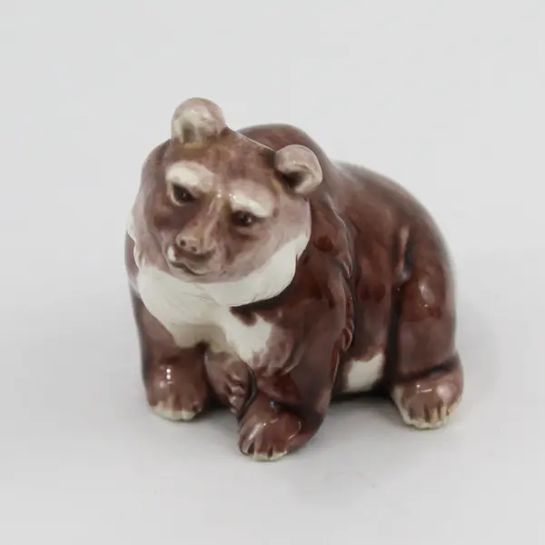 Set of 3 Vintage Ceramic Brown Bear Figurines