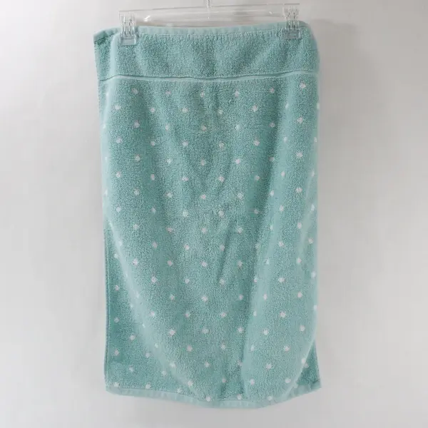 Lot of 5 Cynthia Rowley Blue and White Polka Dot Cotton Towels