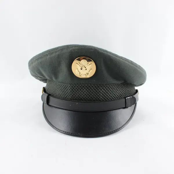 U.S. Army Green Dress Cap Gold Insignia Size 6 3/4 Militaria Collectible