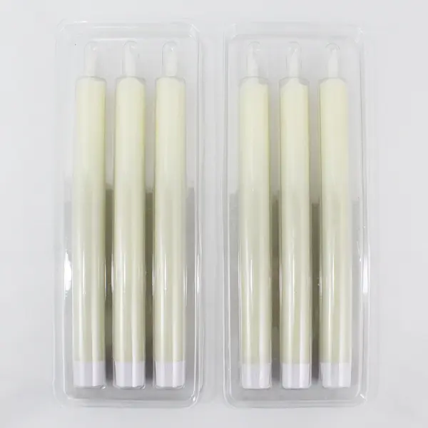  Lot of 6 LED Flameless Flickering Taper Candles Battery Operated