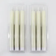  Lot of 6 LED Flameless Flickering Taper Candles Battery Operated