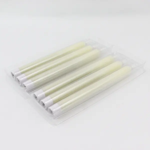  Lot of 6 LED Flameless Flickering Taper Candles Battery Operated
