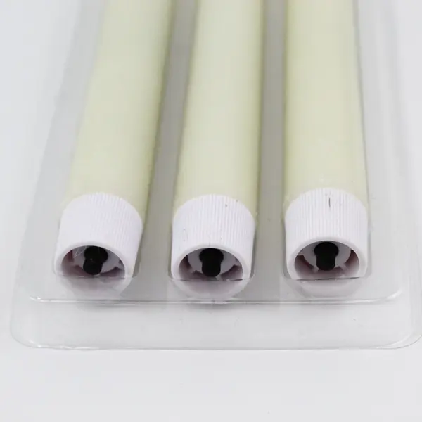 Lot of 6 LED Flameless Flickering Taper Candles Battery Operated