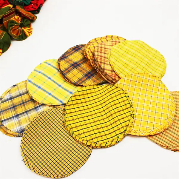 Large Multi-Sized Hand Stitched Yoyo Quilt Circles + Pre-Cut Fabric Rnd/Sq