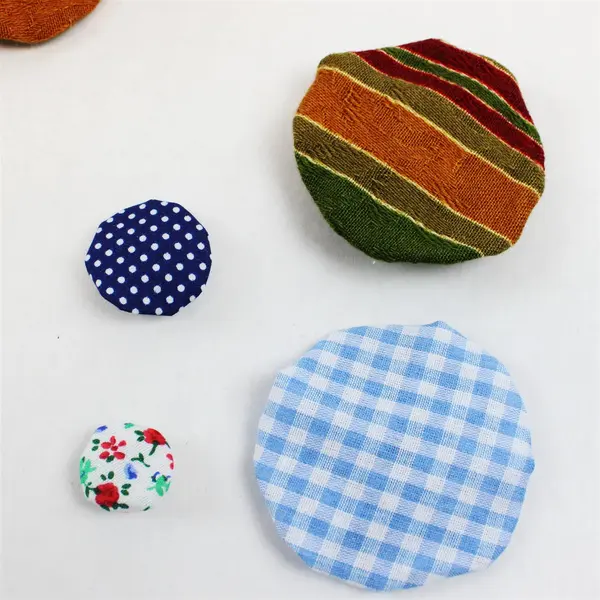 Large Multi-Sized Hand Stitched Yoyo Quilt Circles + Pre-Cut Fabric Rnd/Sq