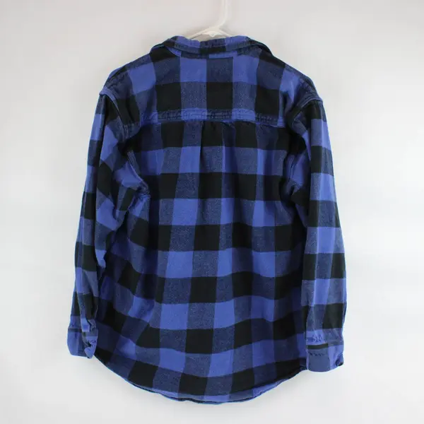 Field and Stream Heavyweight Men's M Blue Black Buffalo Plaid Flannel Shirt