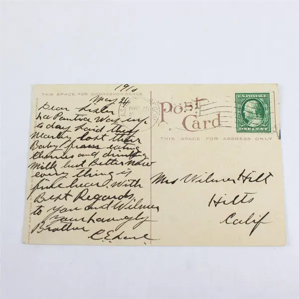 Vintage 1910 Carnival Rose Of Ashland Oregon Litho Postcard