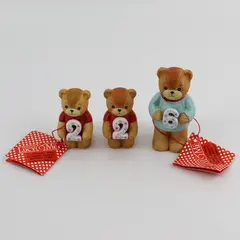 Lot of 3 Enesco Lucy & Me Birthday Number Bear Figurines 2 And 6 By Lucy Rigg
