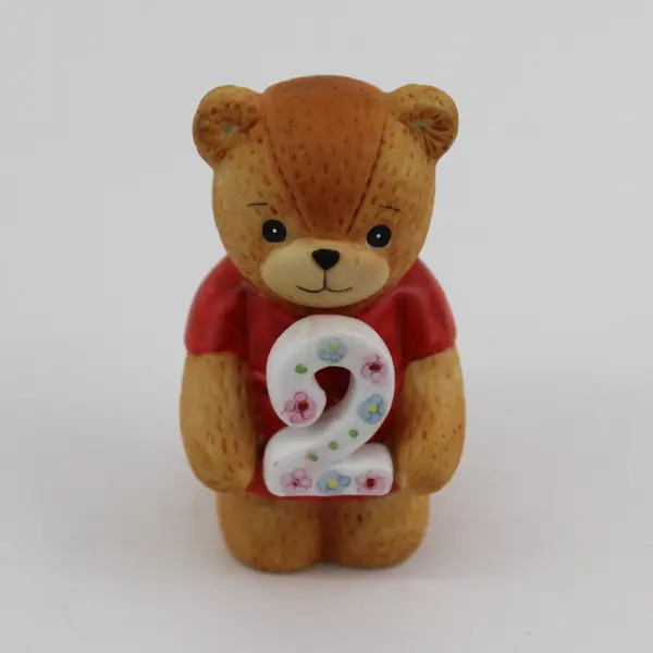 Lot of 3 Enesco Lucy & Me Birthday Number Bear Figurines 2 And 6 By Lucy Rigg