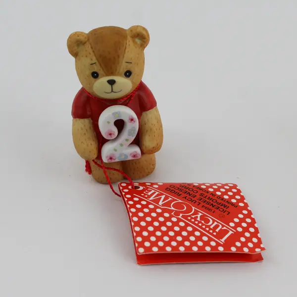 Lot of 3 Enesco Lucy & Me Birthday Number Bear Figurines 2 And 6 By Lucy Rigg
