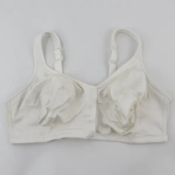 Just My Size White Unlined Wireless Bra Women's Size 42DD