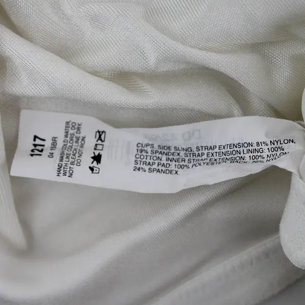 Just My Size White Unlined Wireless Bra Women's Size 42DD