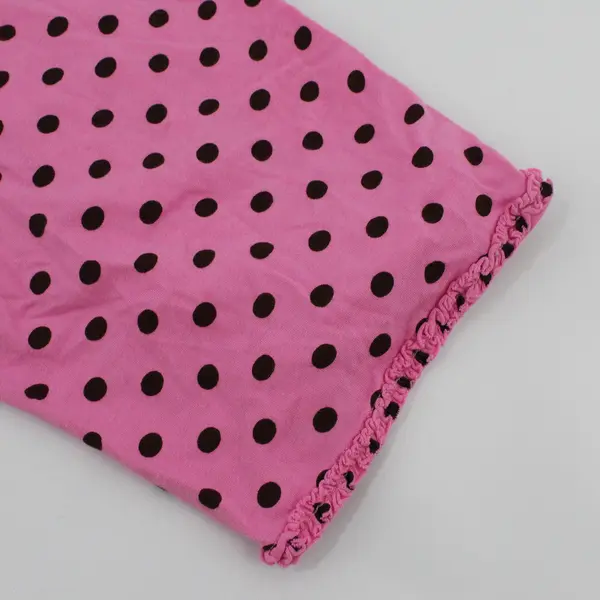 Twinklzzz Brown Polka Dot Pattern Pink Pajama Pants Girls' Large