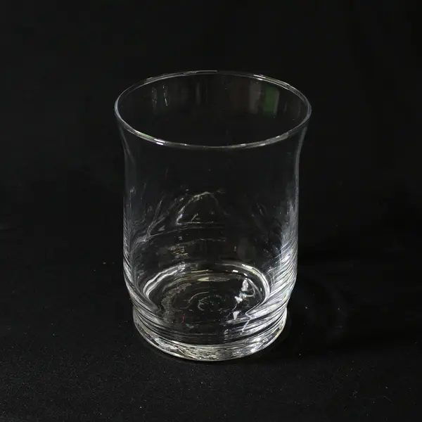 Set Of 4 Clear Glass Old Fashioned Glasses W/ Heavy Bases 4.5"