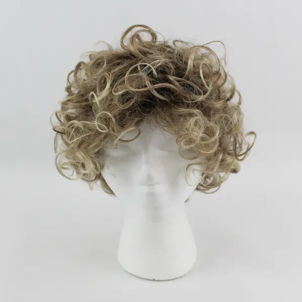 Ellen Wille Perucci Short Curly Wig Brown Blonde Highlights