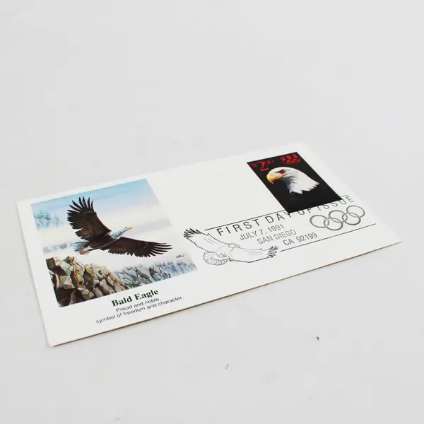 Lot Of 2 Eagle Olympic Rings $2.90 Stamp #2540 Fleetwood First Day Covers