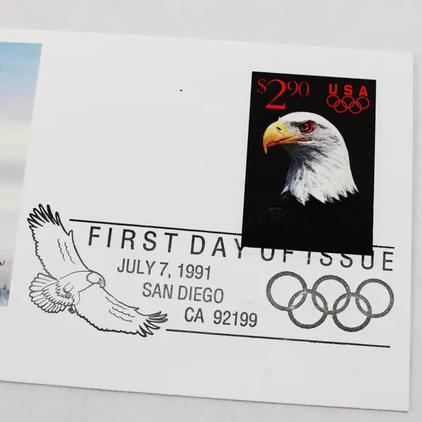 Lot Of 2 Eagle Olympic Rings $2.90 Stamp #2540 Fleetwood First Day Covers