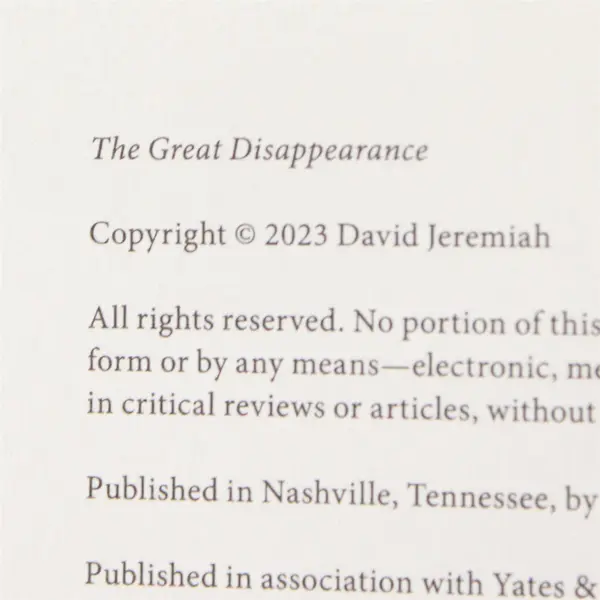 The Great Disappearance: 31 Ways to be Rapture Ready Hardcover 2023